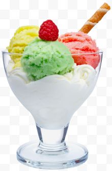 一杯冰淇淋球
