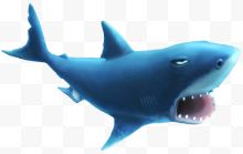 一头蓝色大白鲨