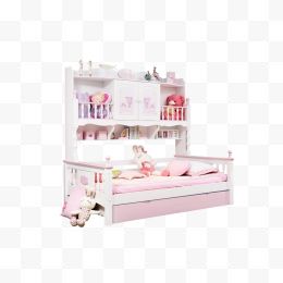 儿童床组装置物柜