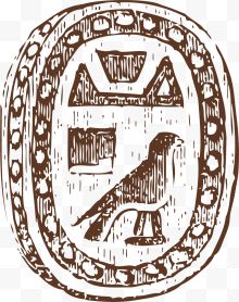 古埃及矢量符号勋章