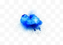 创意蓝色爆炸烟雾