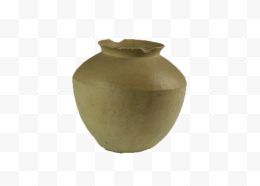商淡黄釉原始瓷罐