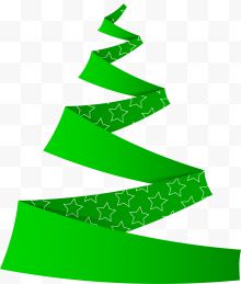 绿色折纸圣诞树
