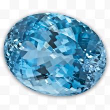 一颗椭圆形蓝宝石