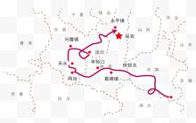 红二十五军线图长征路线地图线路