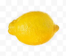 一颗黄色的柠檬食材