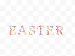 彩色艺术字EASTER