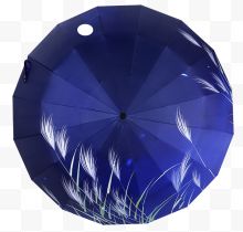 蓝色遮阳伞