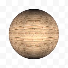 实拍木质圆球