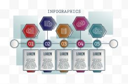 流程操作步骤信息图创意矢量