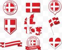 爱国旗象征丹麦