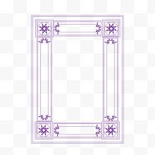 矢量紫色多层相框竖边框...