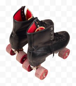 黑色皮鞋溜冰鞋
