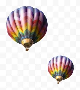 彩色条纹漂浮氢气球...