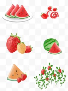 夏日西瓜草莓