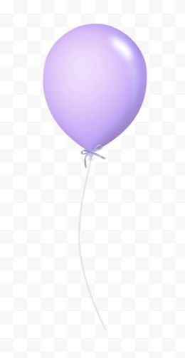 紫色漂亮气球免抠