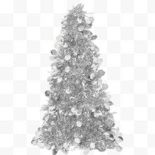 银白色圣诞树