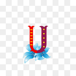 彩色字母U