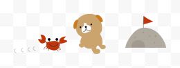 小熊和螃蟹赛跑