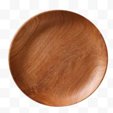 棕色木质纹理木圆盘实物...