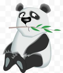 手绘中国风熊猫