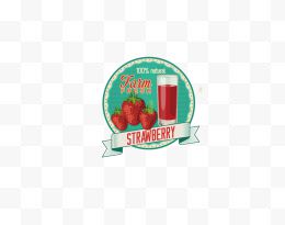 草莓汁标签
