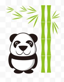 绿色竹子大熊猫