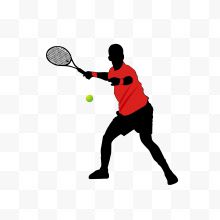卡通人物击打网球图案