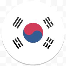 南韩国平圆世界国旗图标集