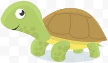 卡通绿色海龟