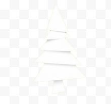 白色折纸松树圣诞树...