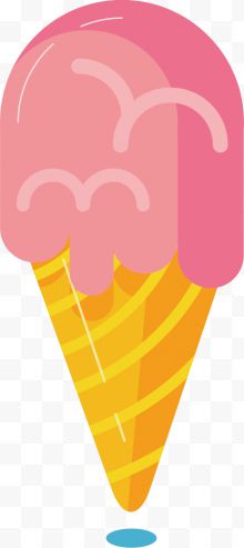 矢量图粉嫩嫩的冰淇淋
