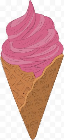 卡通粉色冰淇淋