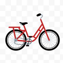 红色的自行车设计矢量图...