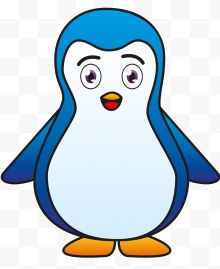 一只可爱蓝色企鹅