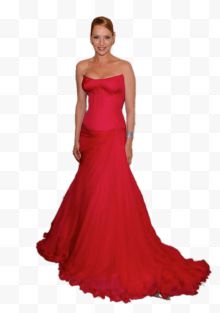 乌玛·瑟曼红裙子