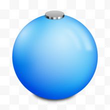 圣诞节装饰品蓝色彩蛋图标...