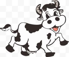 卡通动物 奶牛