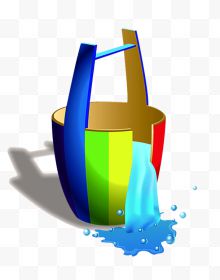 彩色水桶