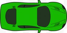 卡通绿色汽车