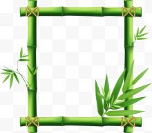 绿色竹子边框