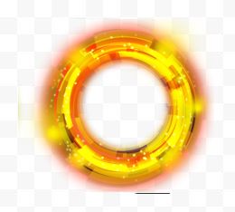 黄色圆环发光效果