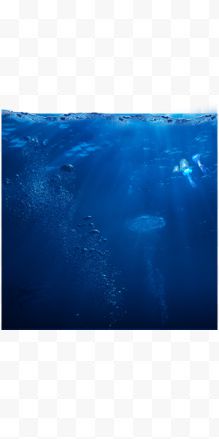 深蓝色海底世界装饰