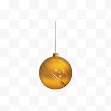 金色圆形圣诞球球免扣
