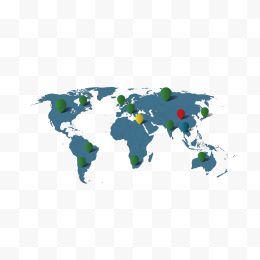 矢量世界地图图标