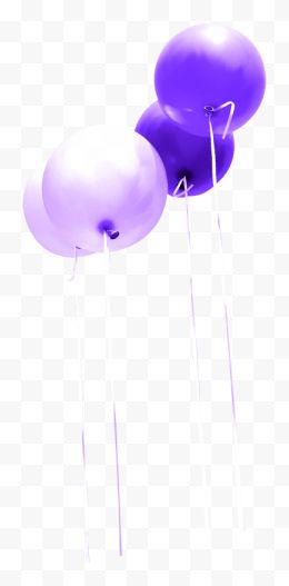 飘舞白色紫色气球