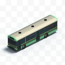 绿色的可爱公交车模型