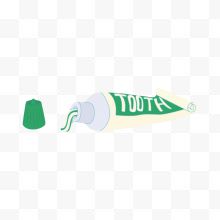 绿色带英文字母的牙膏管卡通