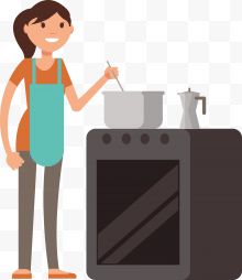 一个正在做饭的女子