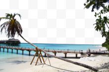 马尔代夫希尔顿伊露岛风景...